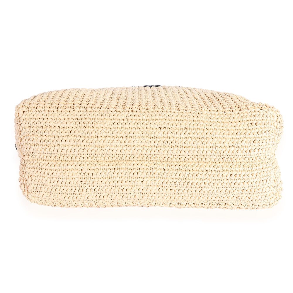 Prada Natural Raffia Logo Tote - Picture 3 of 7